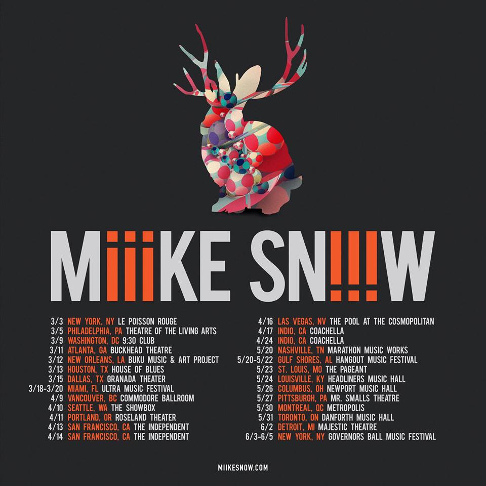 Miike Snow-North American Tour-poster