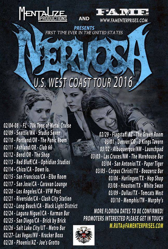 Nervosa- U.S. West Coast Tour-poster