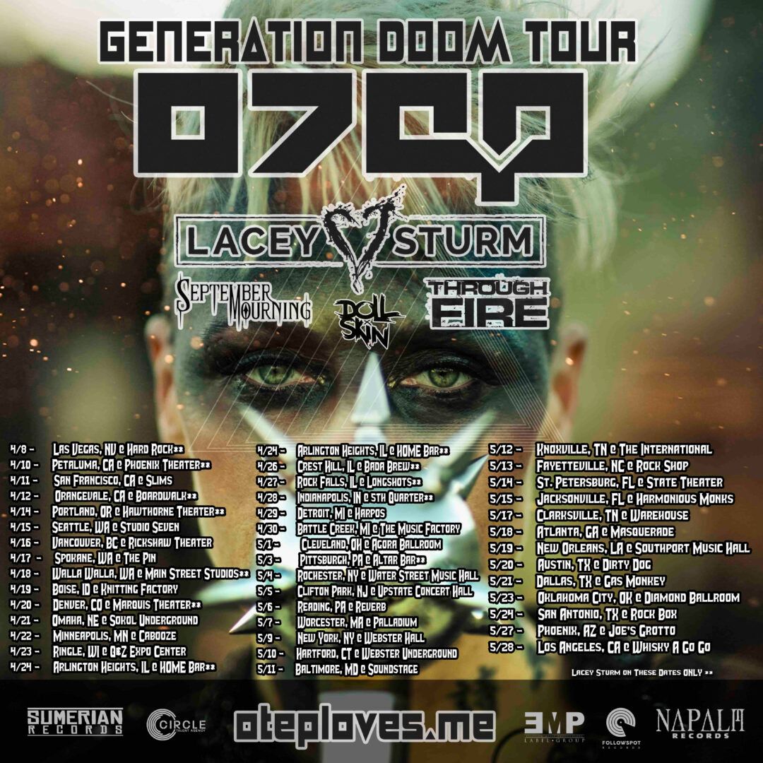 Otep - North American Generation Doom Tour - 2016 Tour Poster