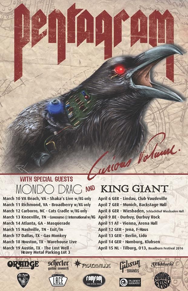 pentagram - march+april tours - poster