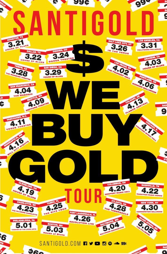 Santigold - We Buy Gold Tour - poster