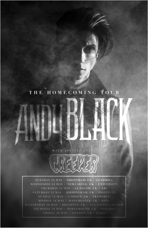 Andy Black - The Homecoming Tour - poster