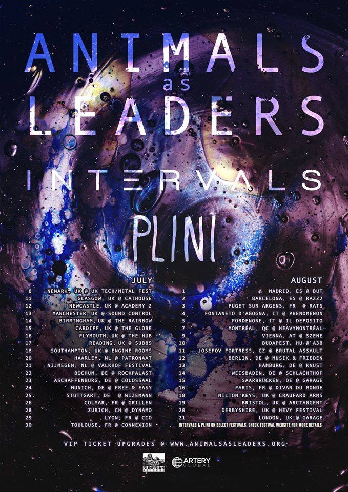 Animals As Leaders - Summer European Tour - poster