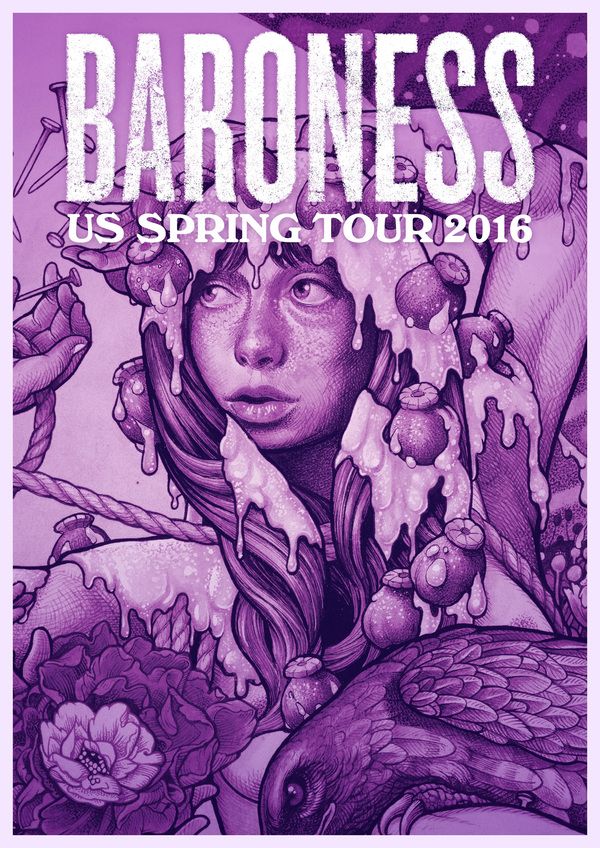 Baroness - US Spring Tour 2016 - poster
