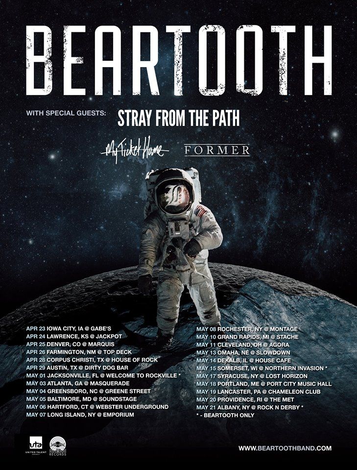 Beartooth - U.S. Spring Tour 2016 - poster