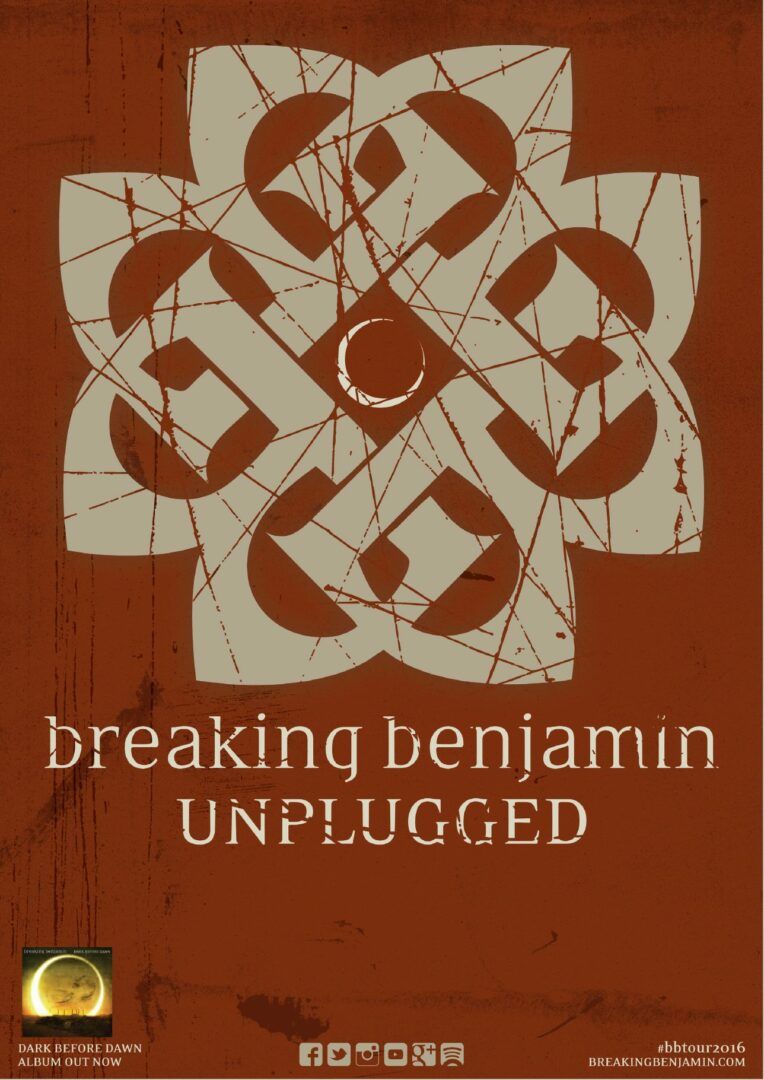 Breaking Benjamin - U.S. Unplugged Tour - 2016 Tour Poster