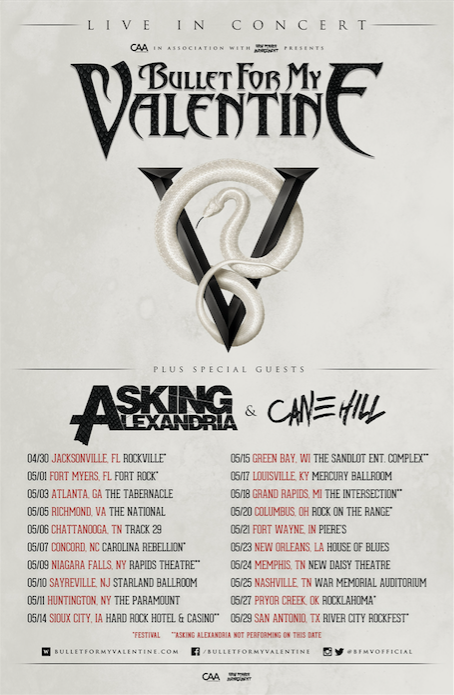 Bullet For My Valentine - North American Tour - poster