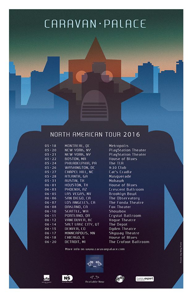 Caravan Palace - North American Tour - poster