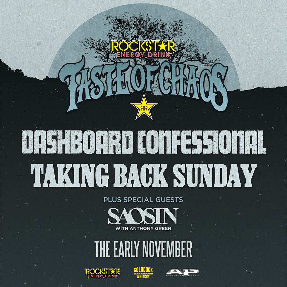 Dashboard Confessional - Taste of Chaos Tour - poster