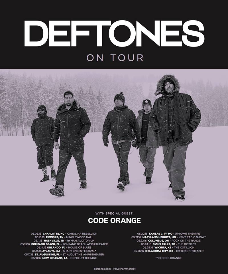 Deftones - Spring U.S. Headlining Tour- poster