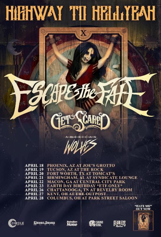 Escape The Fate - Highway To Hell Yeah Tour - poster