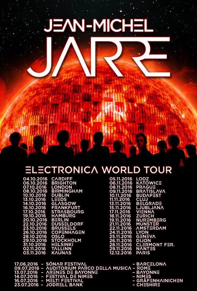 Jean-Michel Jarre - European Leg Electronica World Tour - 2016 Tour Poster