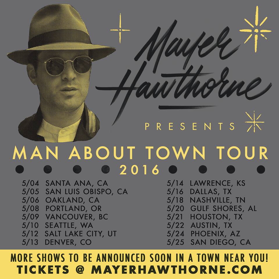 Mayer Hawthorne - Man About Town Tour - poster