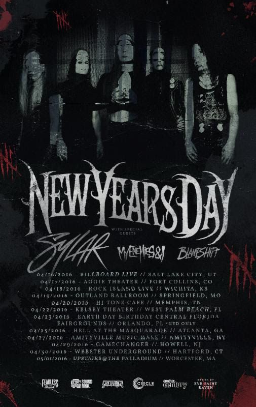 New Years Day - U.S. Tour - poster