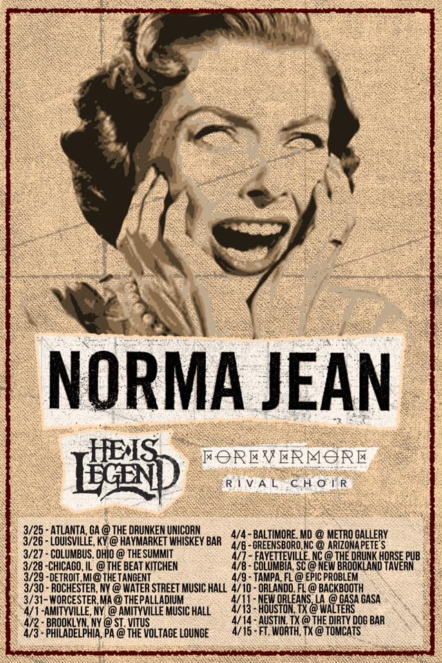 Norma Jean - 2016 U.S. Tour - 2016 Tour Poster