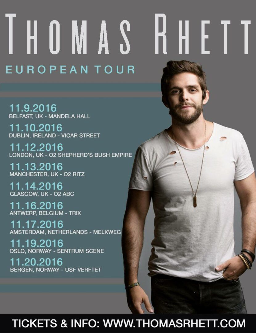 Thomas Rhett - European Tour - poster