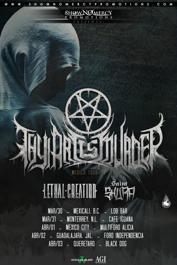 Thy Art Is Murder - 2016 Mexico Tour - 2016 Tour Poster