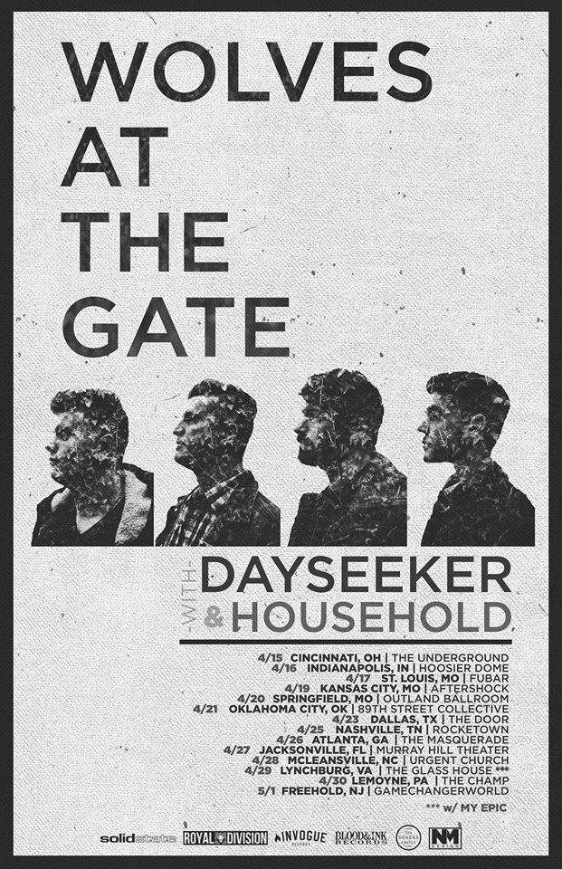 Wolves At The Gate - Spring U.S. tour - poster
