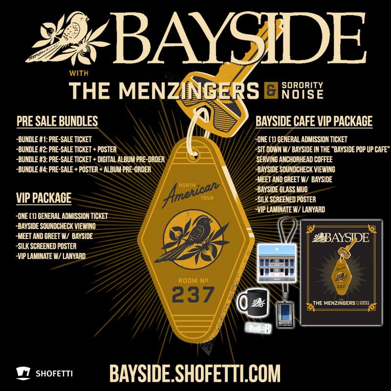 Bayside - Summer North American Tour - 2016 Tour Poster