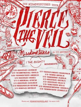 Pierce The Veil - The Misadventures Tour - poster