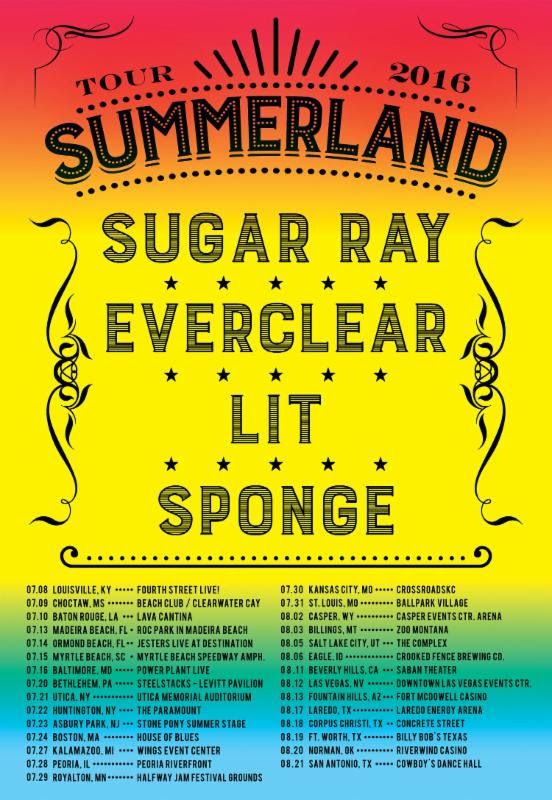 Summerland Tour 2016 - poster