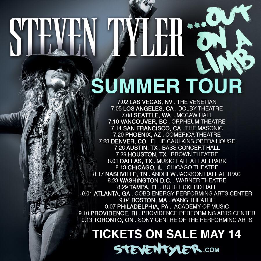 Steven Tyler - Out on a Limb Tour - poster