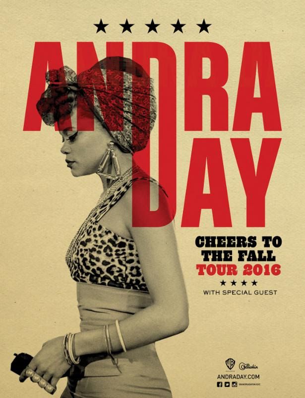 Andra Day - North American Cheers To The Fall Tour - 2016 Tour Poster