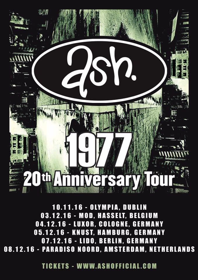 Ash - North American and European 1977 20th Anniversary Tour 2 - 2016 Tour Poster