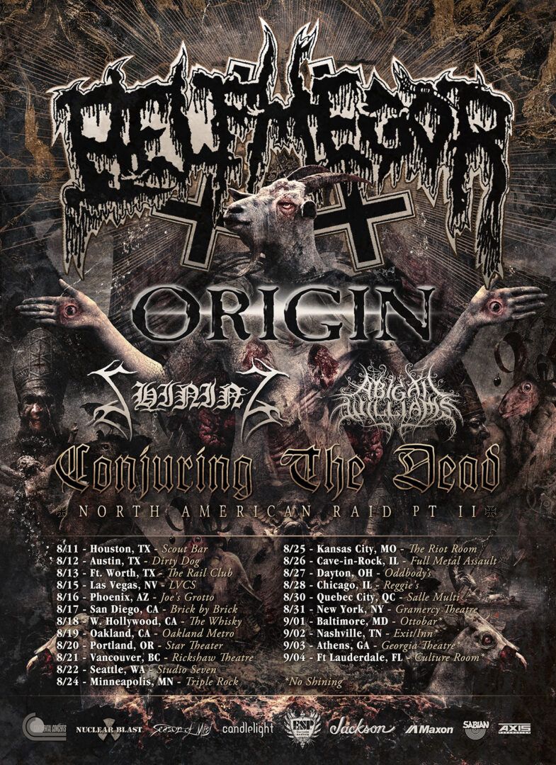 Belphegor - North American Conjuring The Dead Tour - 2016 Tour Poster