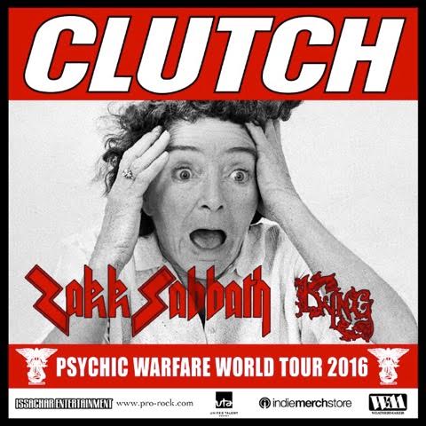 Clutch - Psychic Warfare World Tour 2016 - poster