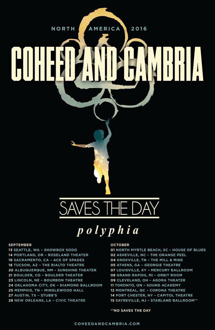 Coheed and Cambria - North American Tour - poster