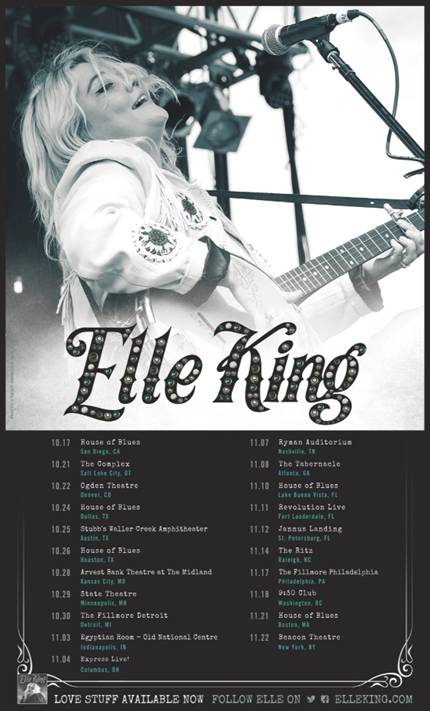 Elle King - Fall U.S. Tour - 2016 Tour Poster