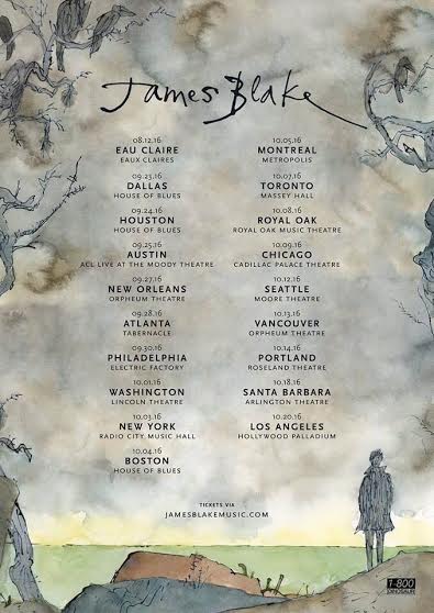 James Blake - Fall North American Tour - poster