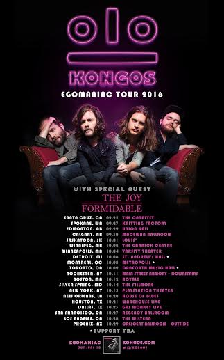 Kongos - Egomaniac Tour 2016 - poster