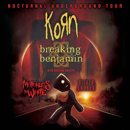 Korn and Breaking Benjamin - Nocturnal Underground Tour - 2016 Tour Poster