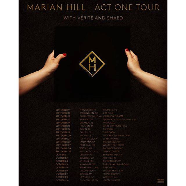 Marian Hill - U.S. Act One Tour - 2016 Tour Poster