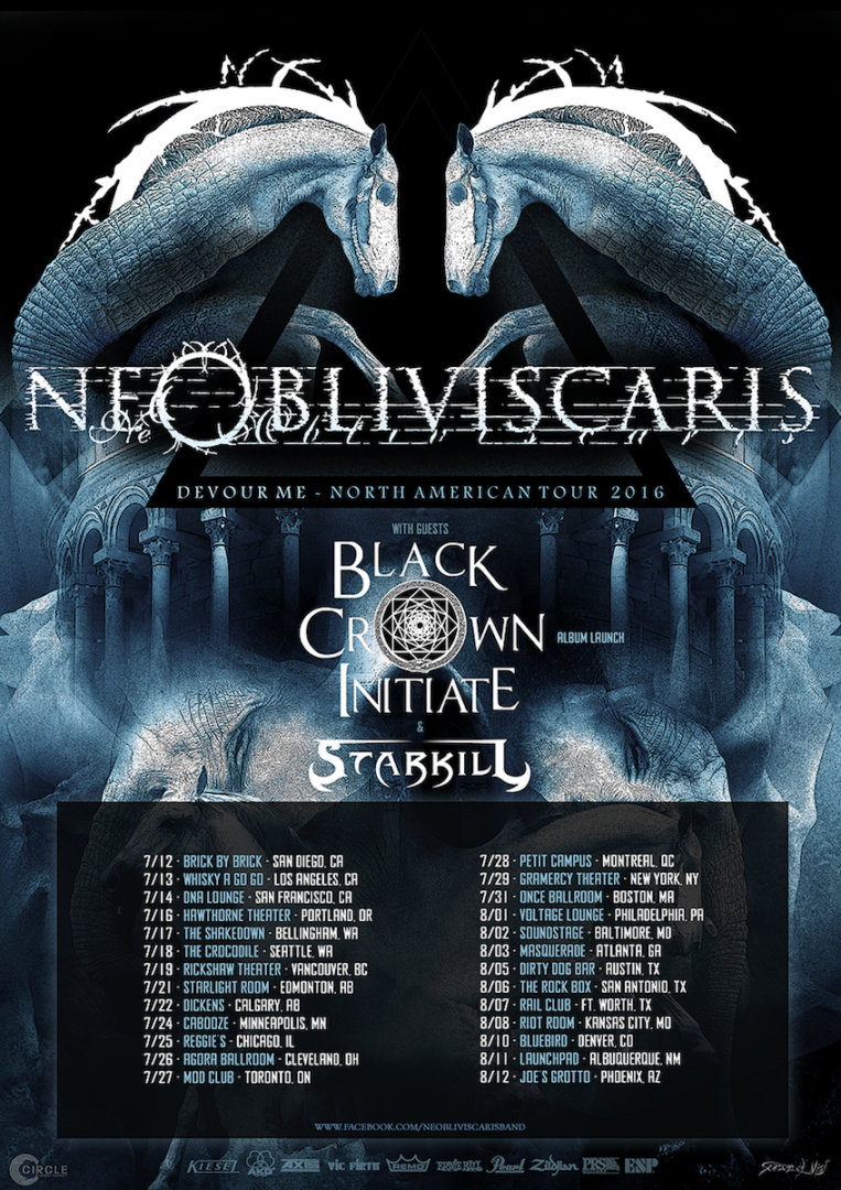 Ne Obliviscaris - Devour Me North American Tour - poster