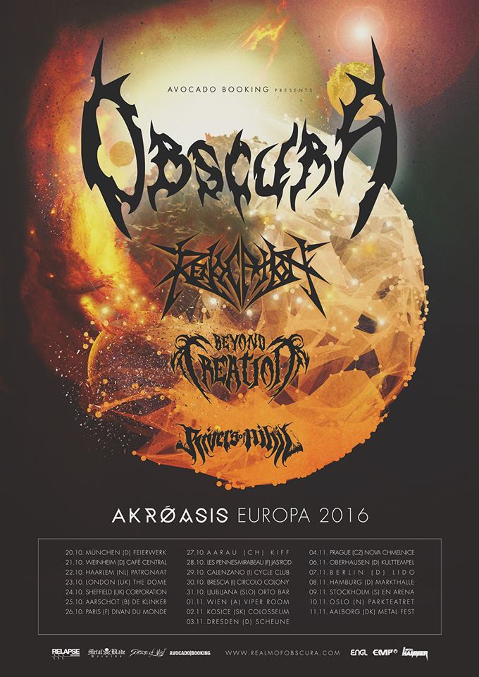 Obscura - Fall European Tour - poster
