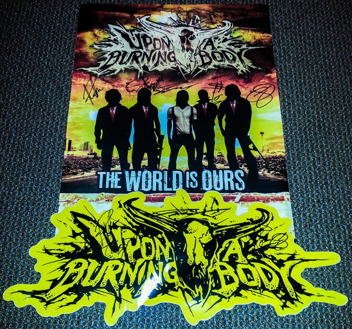 Upon A Burning Body Signed Poster and Sticker - Contest