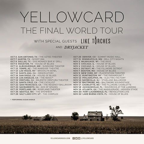 Yellowcard - The Final World Tour - poster