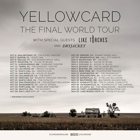 yellowcard tour poster