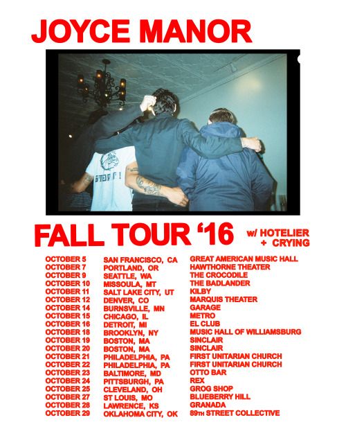 Joyce Manor - Fall Tour 2016 - poster