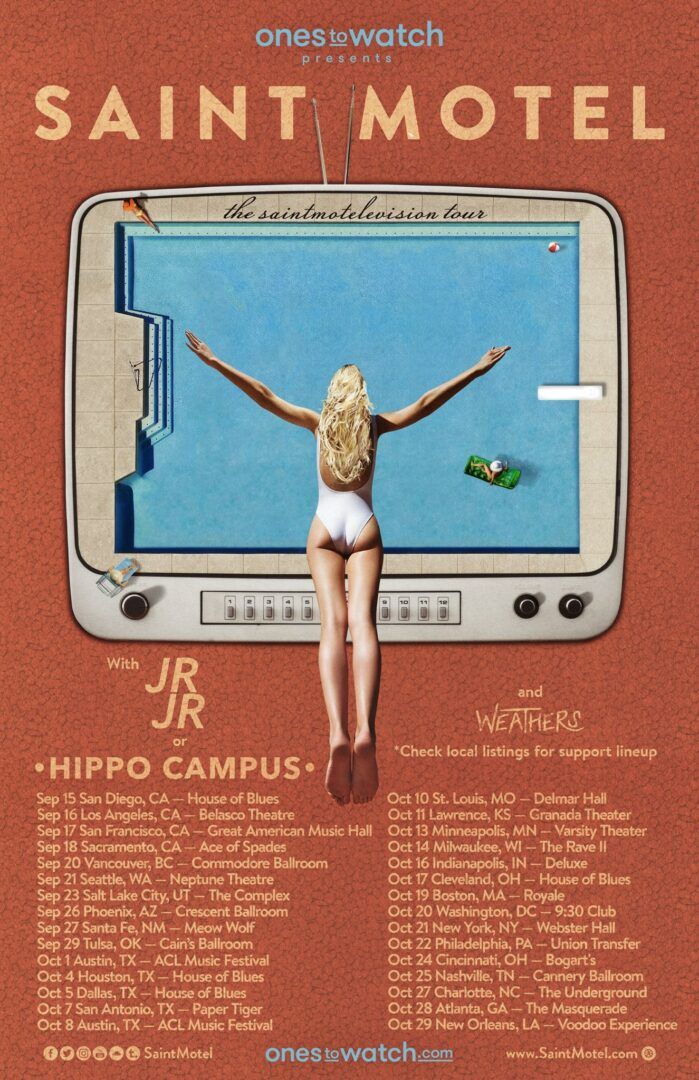 Saint Motel - Fall North American Tour - 2016 Tour Poster