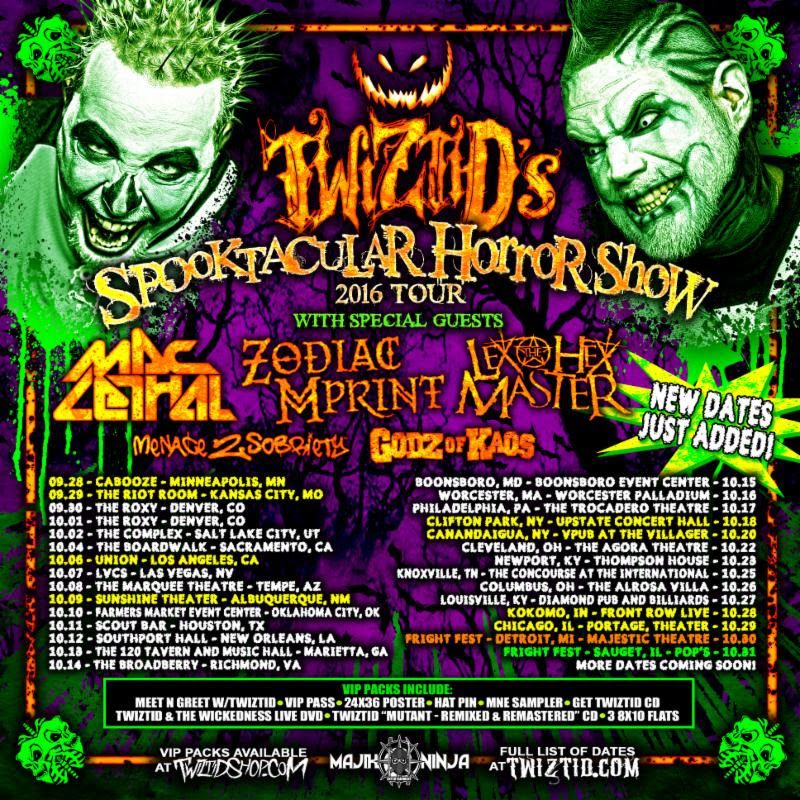 Twiztid - Spooktacular Horror Show Tour - poster