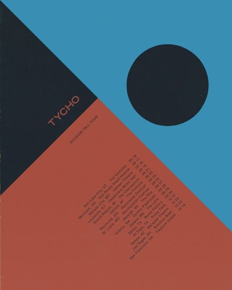 Tycho - U.S. Division Fall Tour - 2016 Tour Poster
