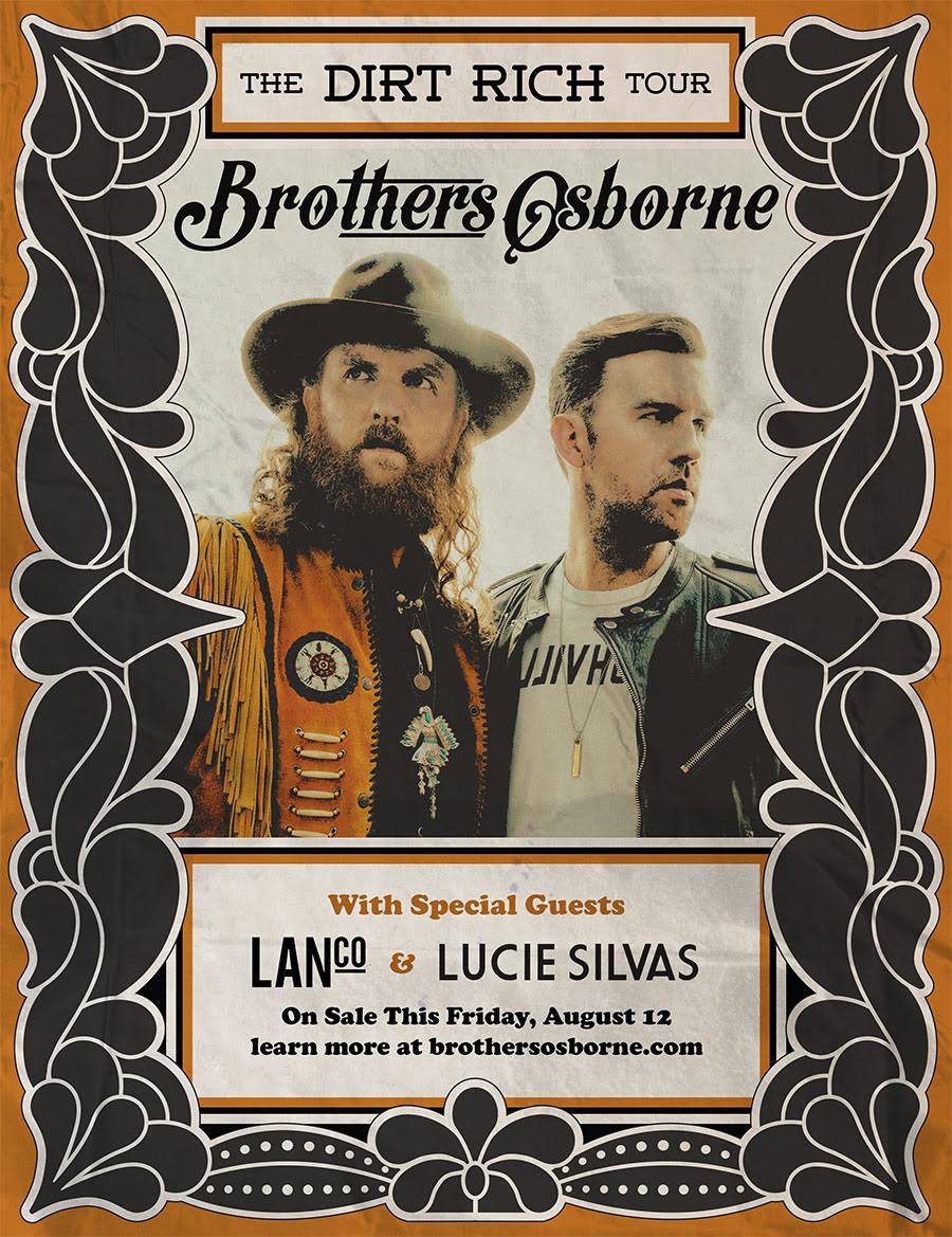Brothers Osborne - North American The Dirt Rich Tour - 2016 Tour Poster