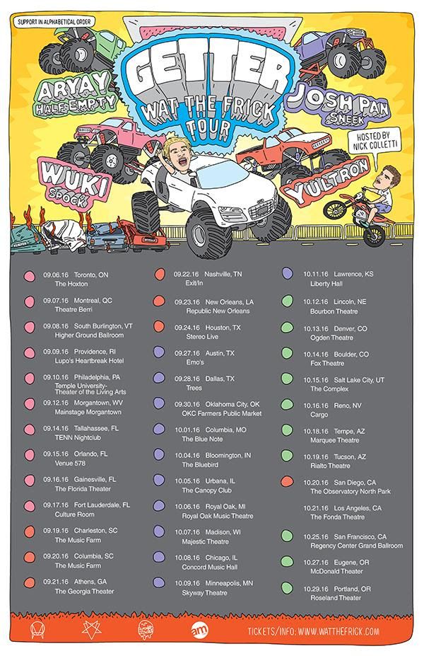 Getter - North American Wat The Frick Tour - 2016 Tour Poster