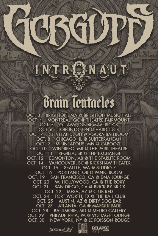 Gorguts - North American The Pleiades Dust Tour - 2016 Tour Poster