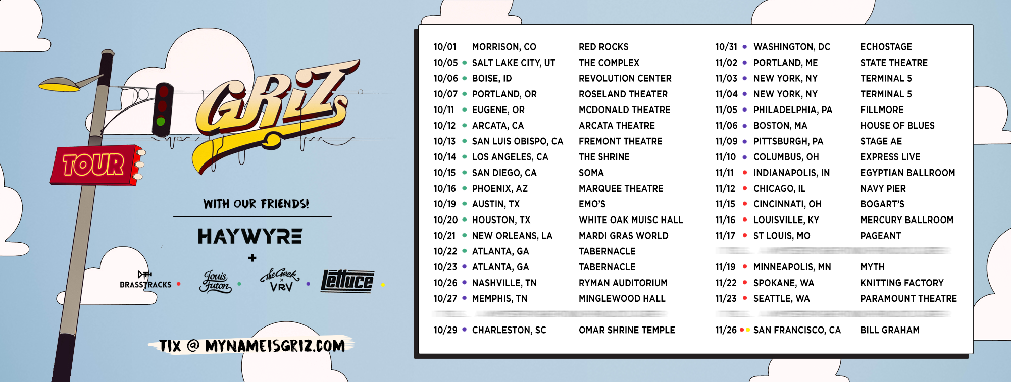 GRiZ - U.S. Good Will Prevail Tour - 2016 Tour Poster