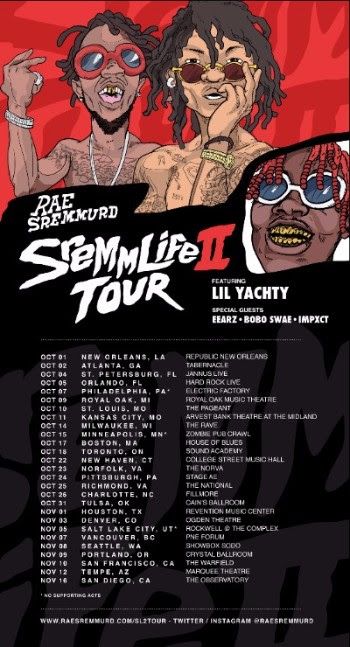 Rae Sremmurd - Sremmlife 2 Tour - poster